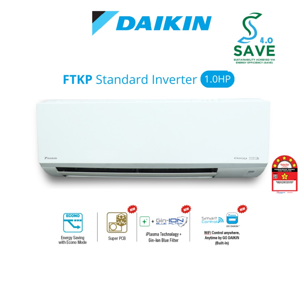 Daikin 1.0HP Inverter Air Conditioner